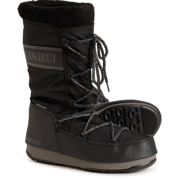 Moon Boot Monaco Tall high black boots Moon Boot Monaco Boots Snow Boot - Picture 1 of 4